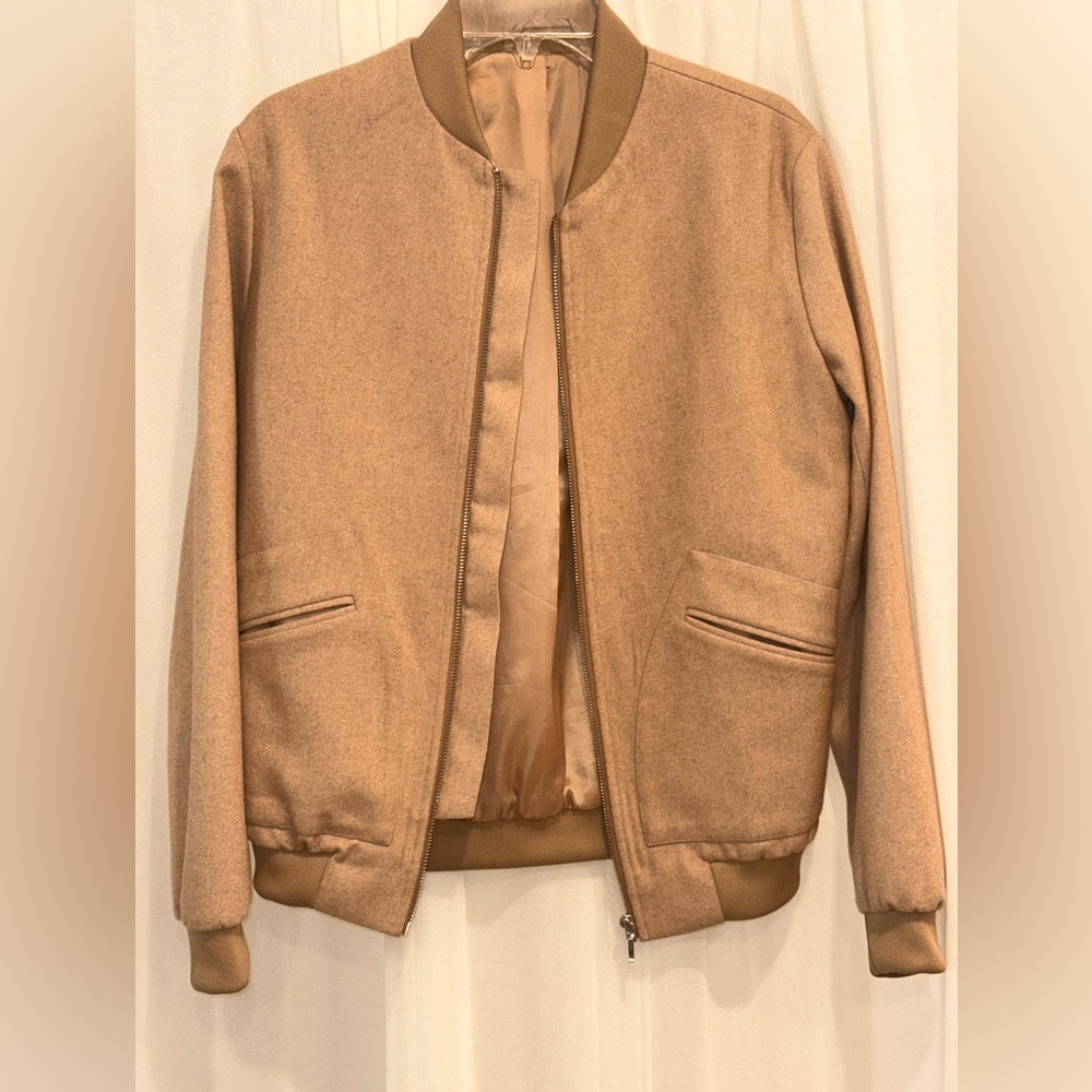 Topman Light Brown Bomber Jacket